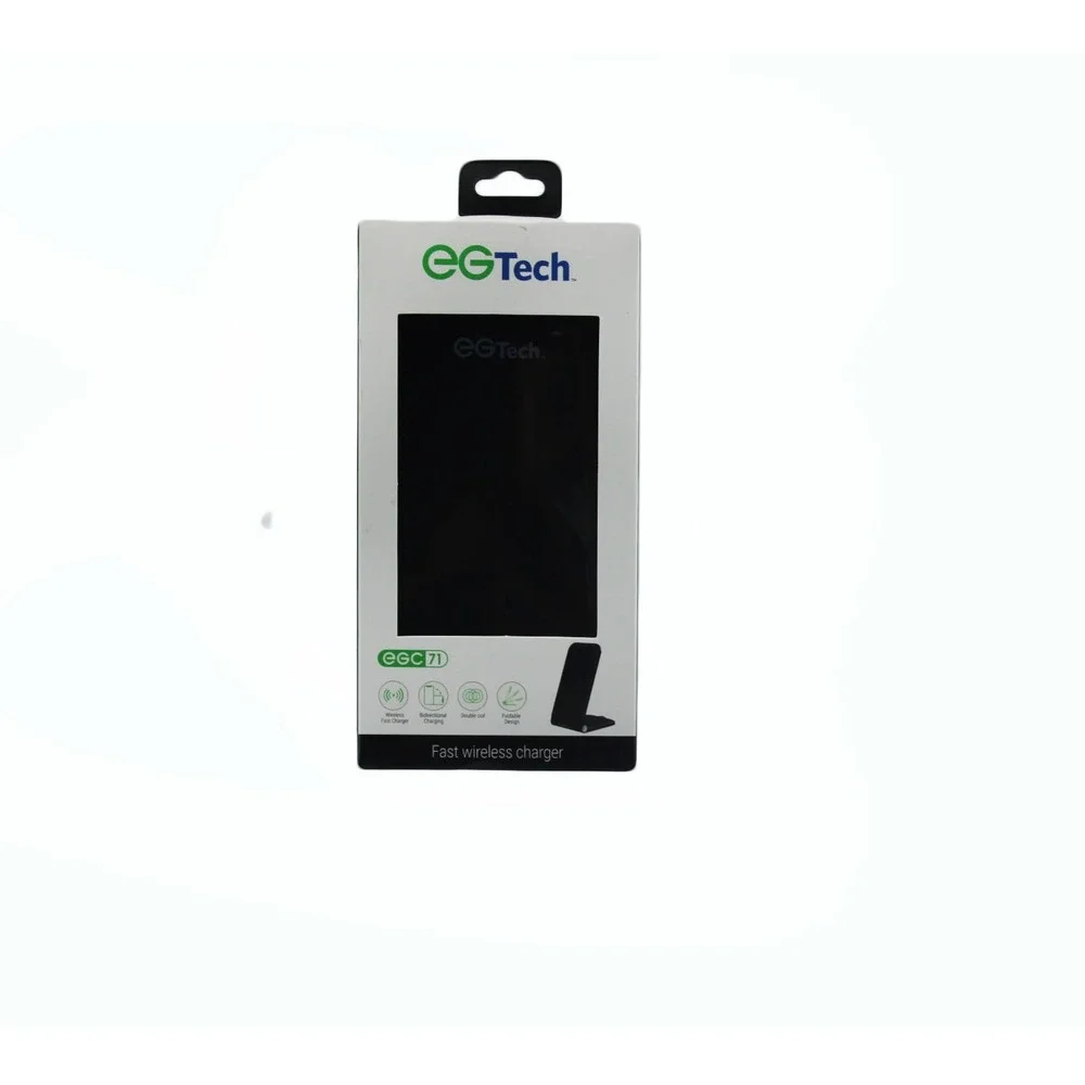 EGTech EGC71 Fast Wireless Charger Foldable‎ Stand Double Coil Black